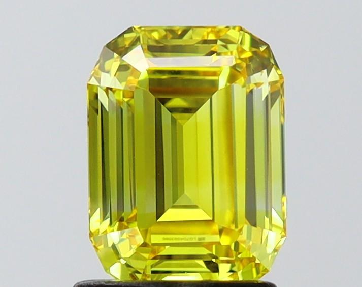1.53 Ct. Fancy Vivid Yellow Emerald Lab Grown Diamond