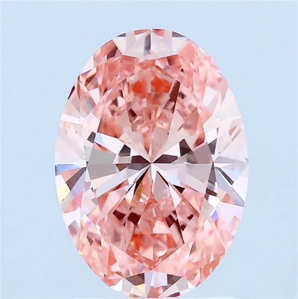 1.5 Ct. Fancy Vivid Pink Oval Lab Grown Diamond