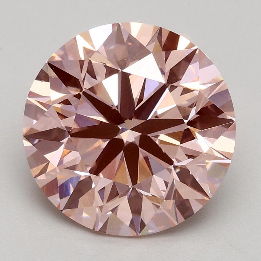 2.77 Ct. Fancy Intense Pink Round Lab Grown Diamond