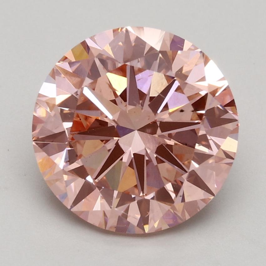 3.01 Ct. Fancy Intense Pink Round Lab Grown Diamond