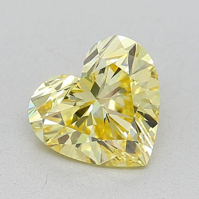 0.71 Ct. Fancy Vivid Yellow Heart Lab Grown Diamond
