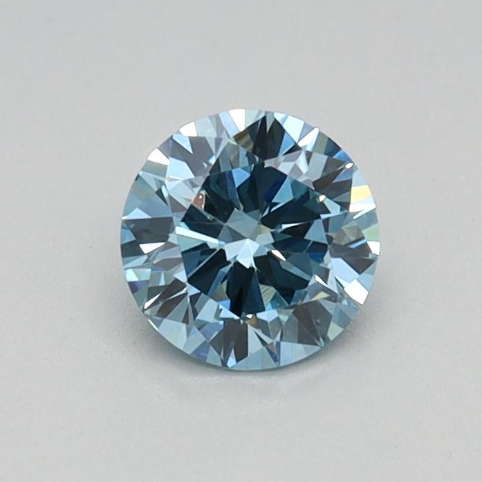 0.33 Ct. Fancy Vivid Blue Round Lab Grown Diamond