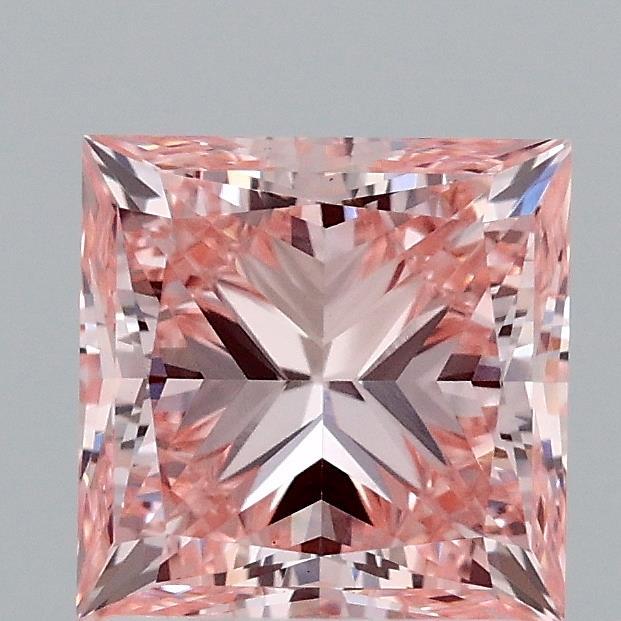 2.01 Ct. Fancy Vivid Pink Princess Lab Grown Diamond