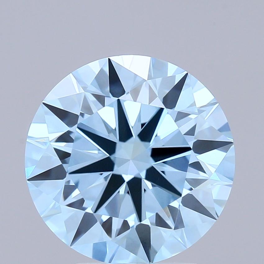 3.61 Ct. Fancy Vivid Blue Round Lab Grown Diamond