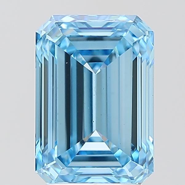 3.03 Ct. Fancy Vivid Blue Emerald Lab Grown Diamond