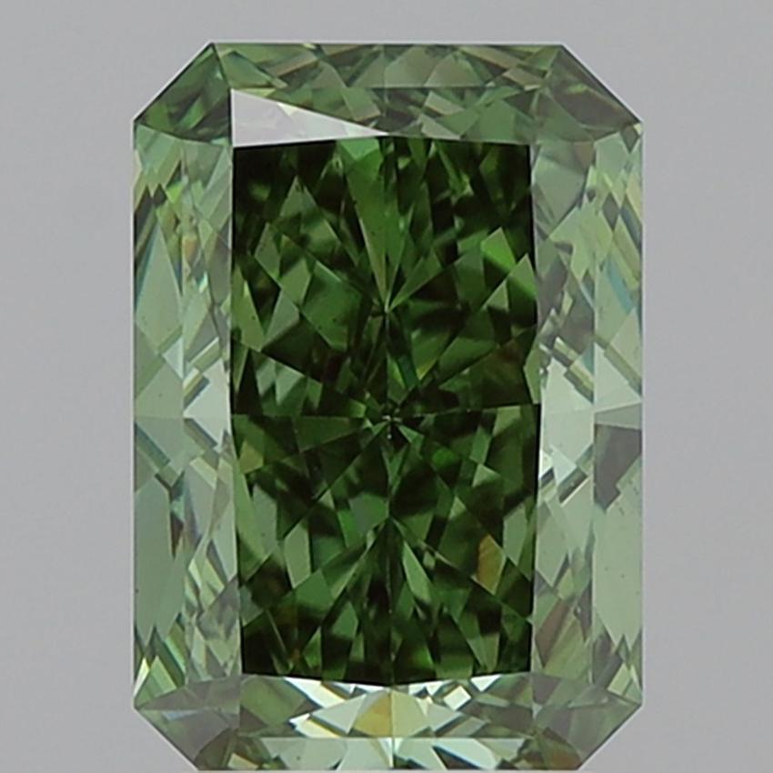 2.74 Ct. Fancy Vivid Green Radiant Lab Grown Diamond
