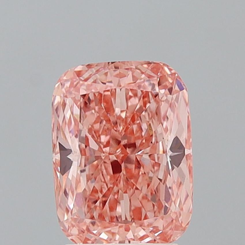 2.76 Ct. Fancy Vivid Pink Cushion Lab Grown Diamond