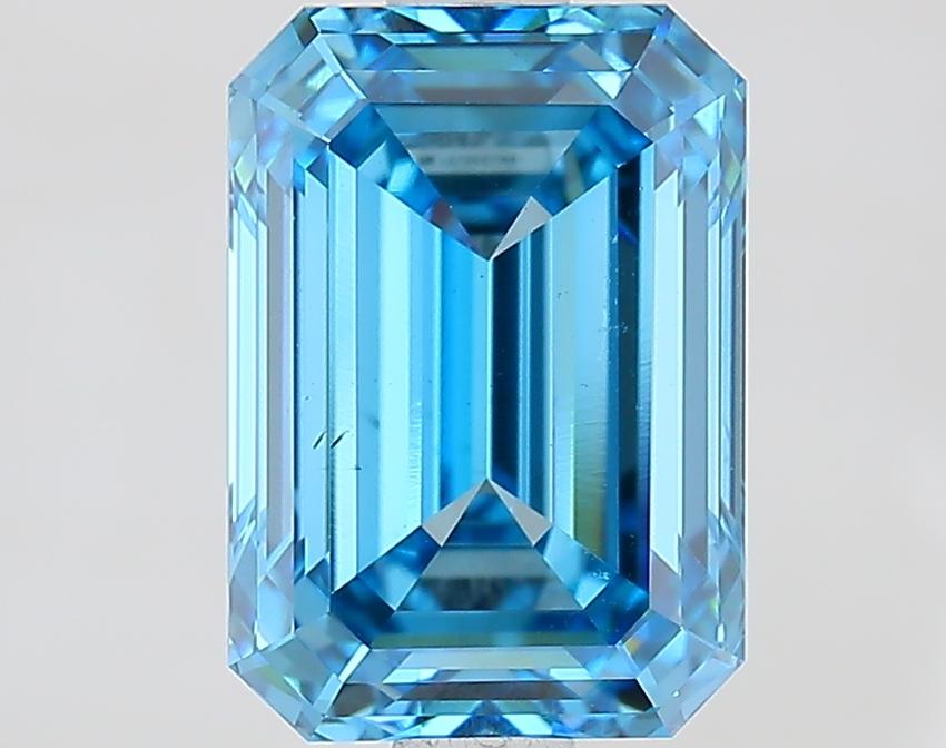 2.30 Ct. Fancy Vivid Blue Emerald Lab Grown Diamond