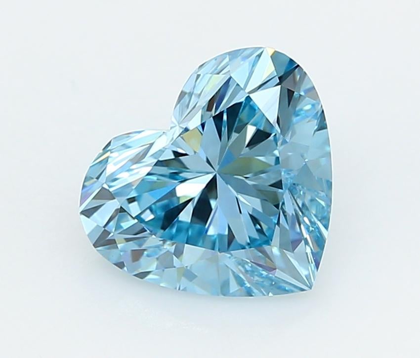 3.05 Ct. Fancy Vivid  Blue Heart Lab Grown Diamond