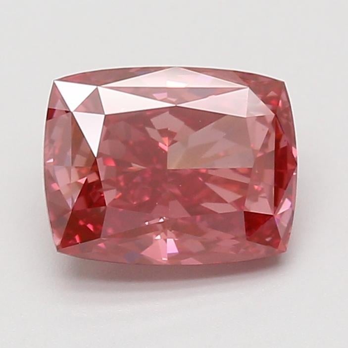 2.47 Ct. Fancy Vivid Pink Cushion Lab Grown Diamond