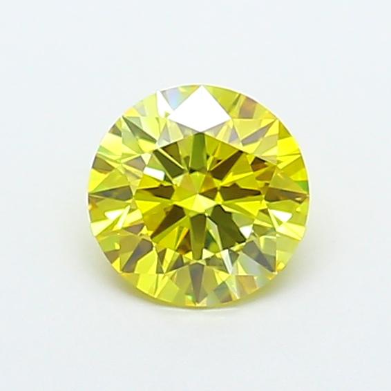 1.07 Ct. Fancy Vivid Yellow Round Lab Grown Diamond