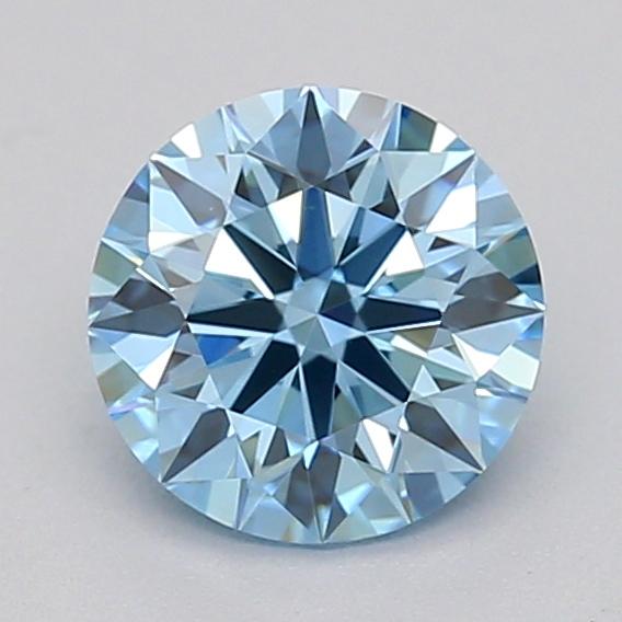0.51 Ct. Fancy Vivid  Blue Round Lab Grown Diamond