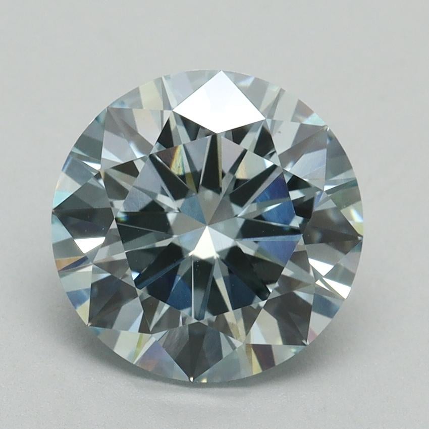 3.01 Ct. Fancy Intense Blue Round Lab Grown Diamond