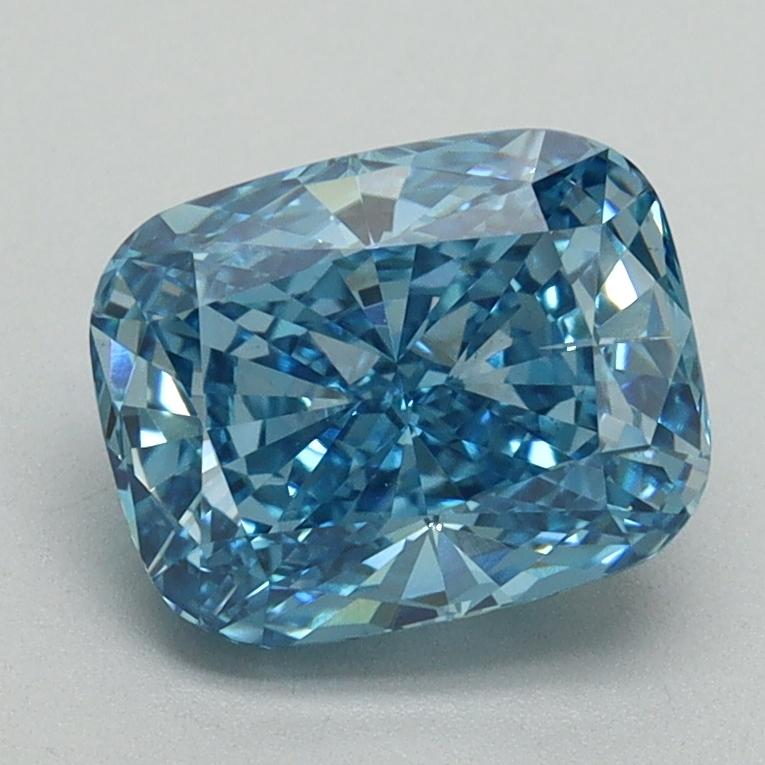 1.80 Ct. Fancy Vivid Blue Cushion Lab Grown Diamond
