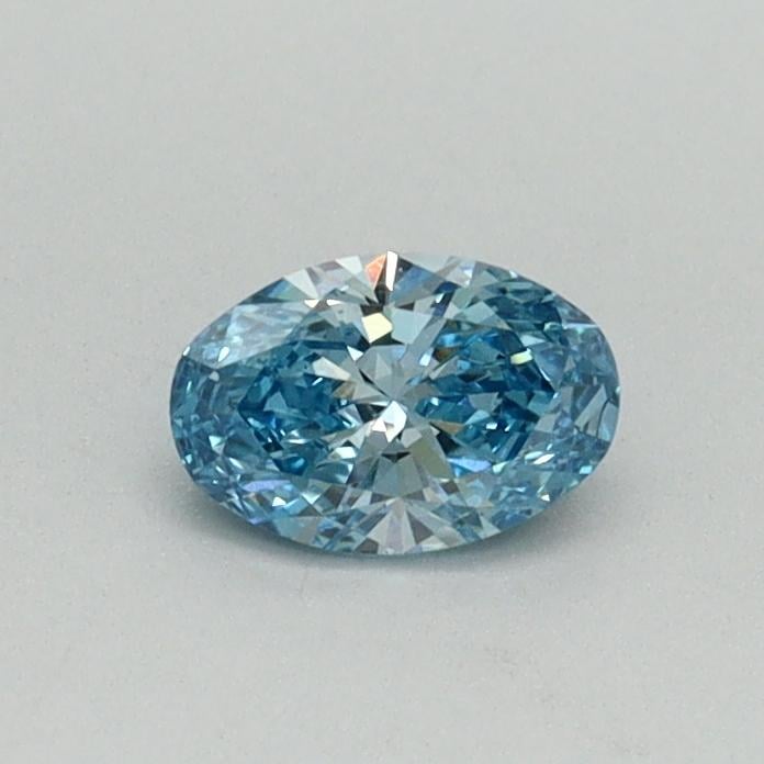 0.30 Ct. Fancy Vivid Blue Oval Lab Grown Diamond