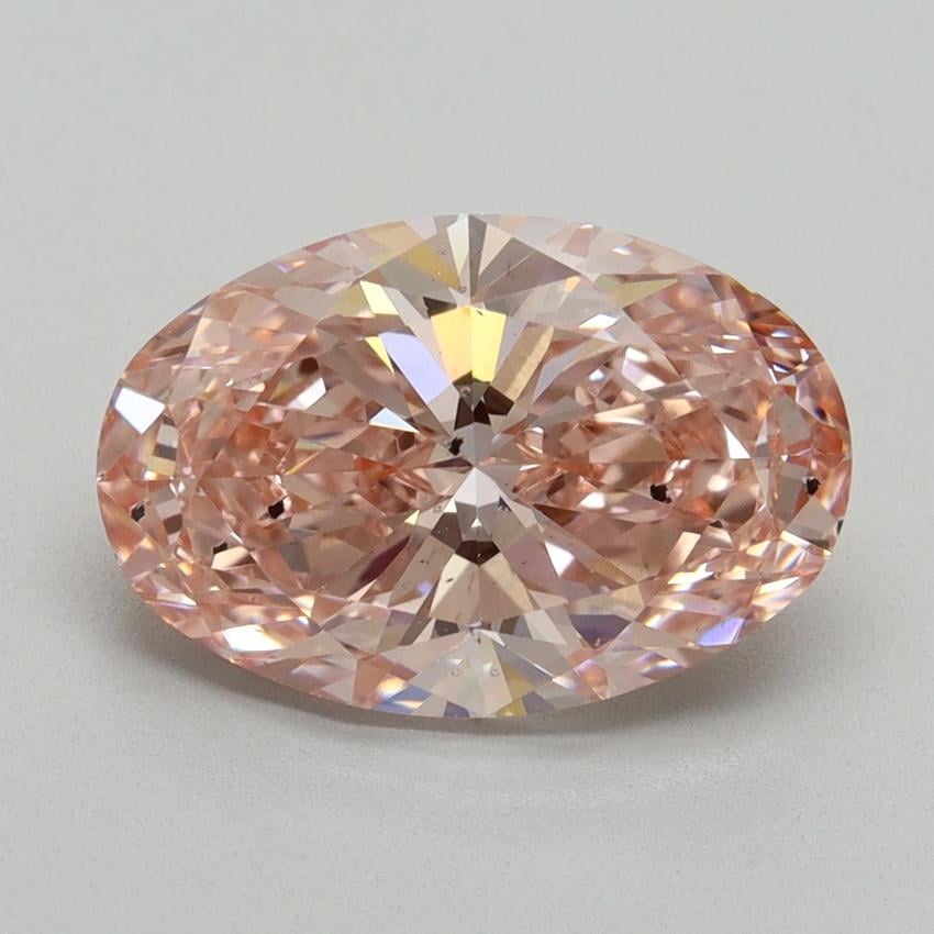 3.01 Ct. Fancy Vivid Pink Oval Lab Grown Diamond