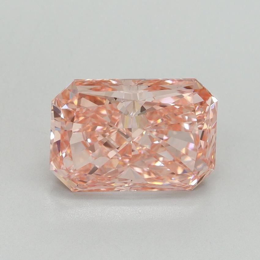 3.03 Ct. Fancy Vivid Pink Radiant Lab Grown Diamond