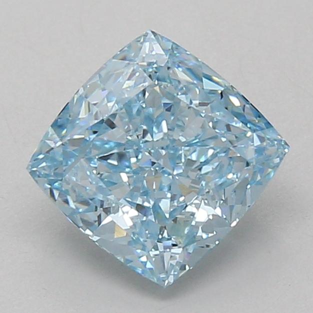 2.11 Ct. Fancy Vivid Blue Cushion Lab Grown Diamond