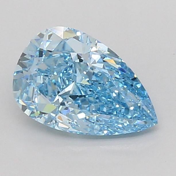 1.56 Ct. Fancy Vivid Blue Pear Lab Grown Diamond