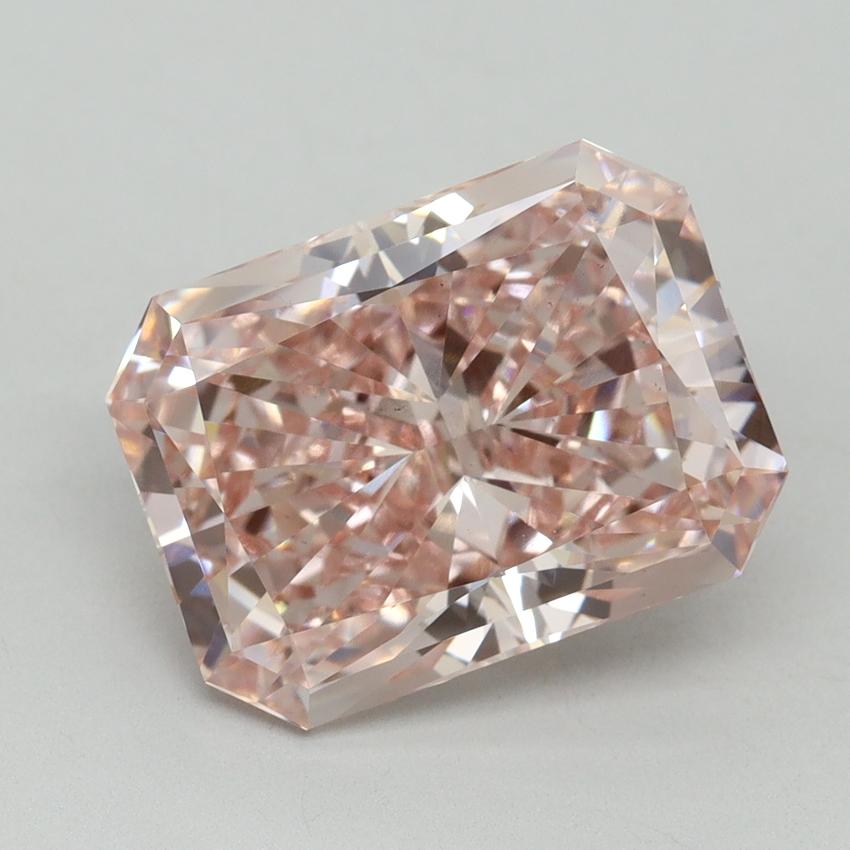 5.53 Ct. Fancy Intense Pink Radiant Lab Grown Diamond