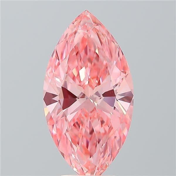 4.27 Ct. Fancy Vivid  Pink Marquise Lab Grown Diamond