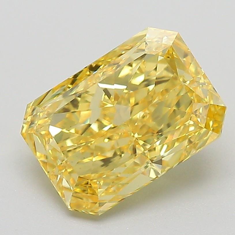 2.39 Ct. Fancy Vivid Yellow Radiant Lab Grown Diamond