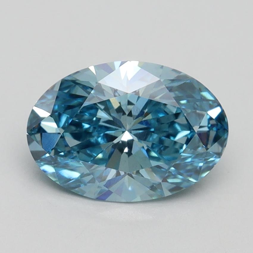 1.63 Ct. Fancy Vivid Blue Oval Lab Grown Diamond