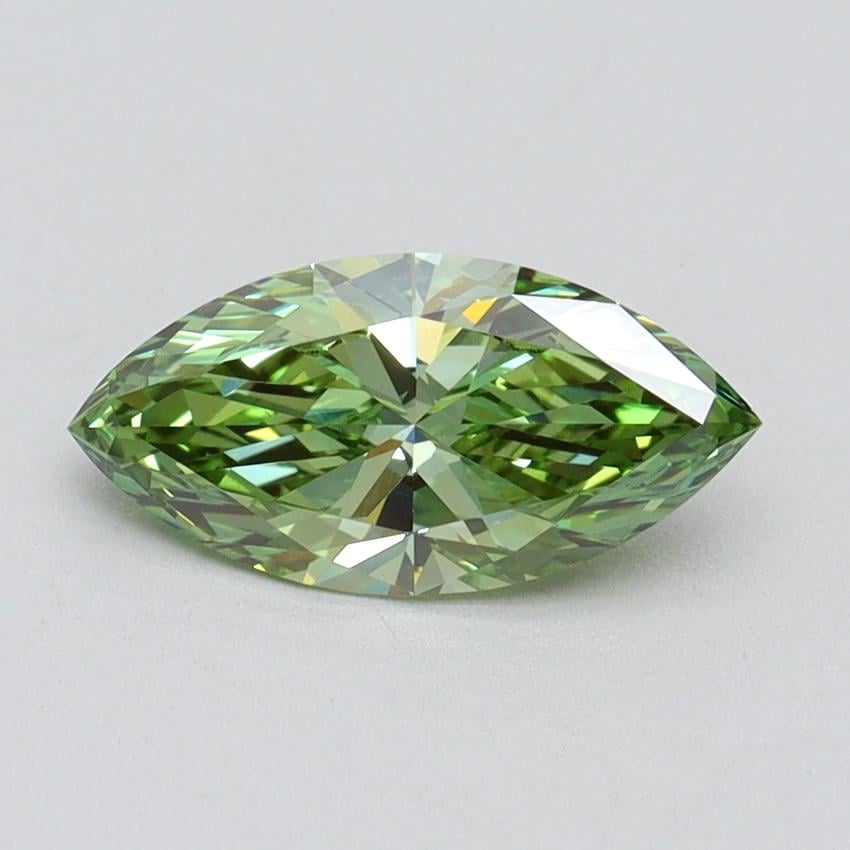 1.00 Ct. Fancy Vivid Green Marquise Lab Grown Diamond