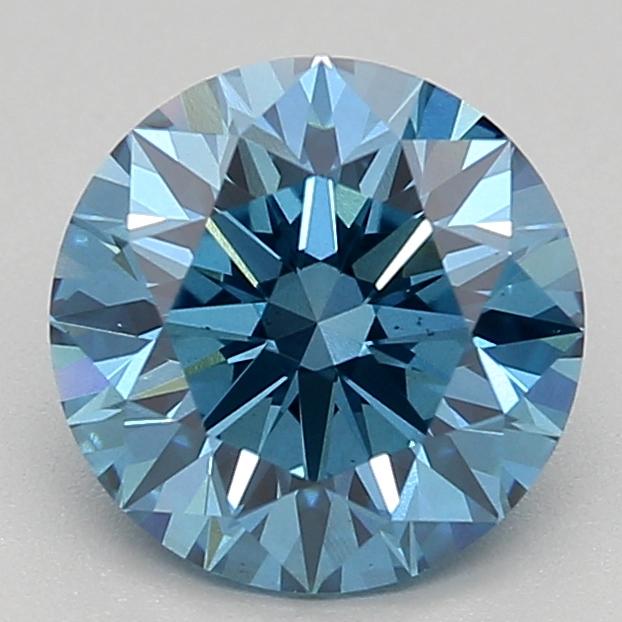 1.22 Ct. Fancy Vivid Blue Round Lab Grown Diamond