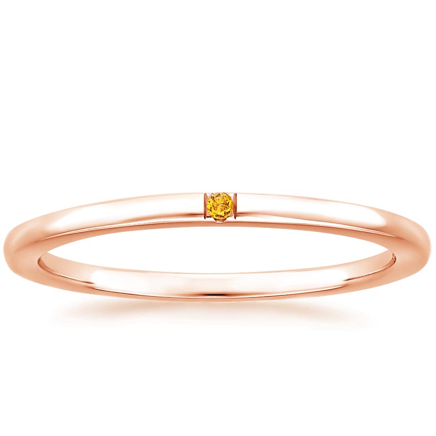 Rose Gold Rae Citrine Ring