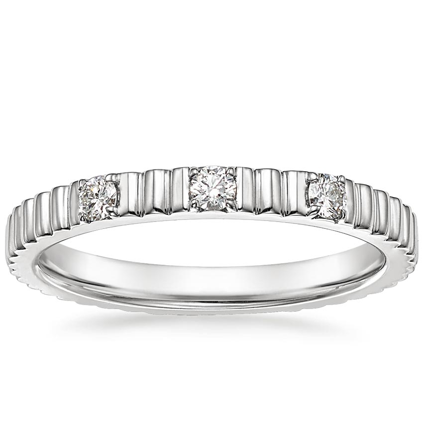 18K White Gold Jade Trau Lesene Diamond Ring, large top view