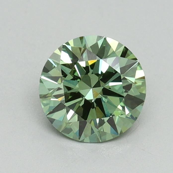 0.72 Ct. Fancy Vivid Green Round Lab Grown Diamond