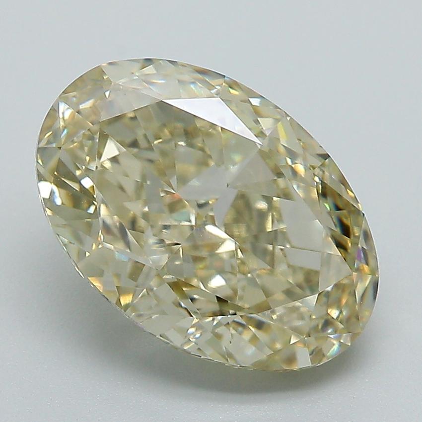 4.50 Ct. Fancy Light Greyish Yellow Oval Lab Grown Diamond