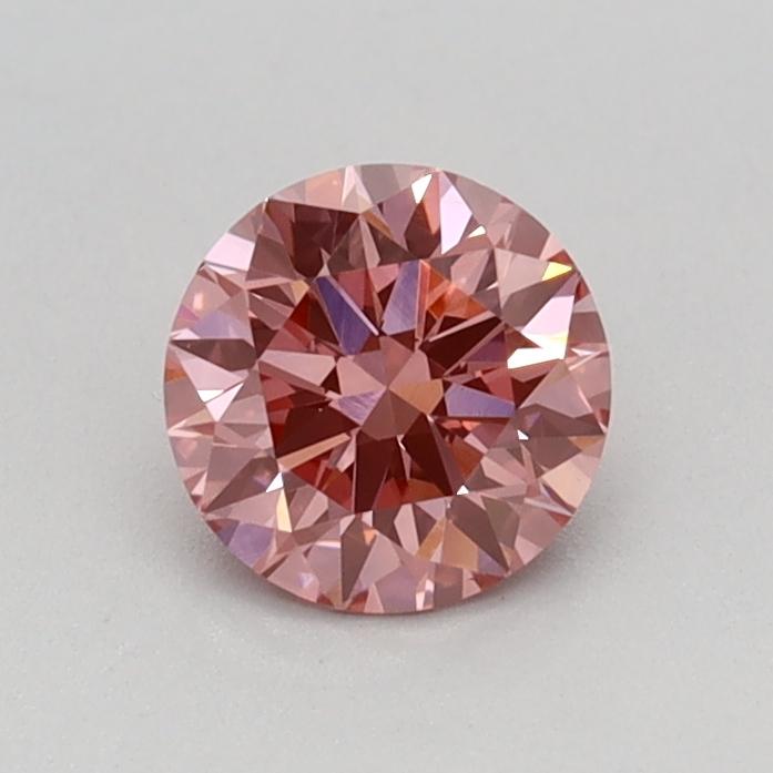 0.49 Ct. Fancy Vivid Pink Round Lab Grown Diamond