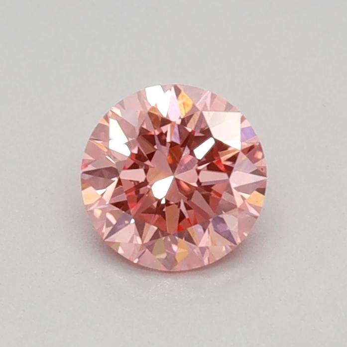 0.35 Ct. Fancy Vivid Pink Round Lab Grown Diamond
