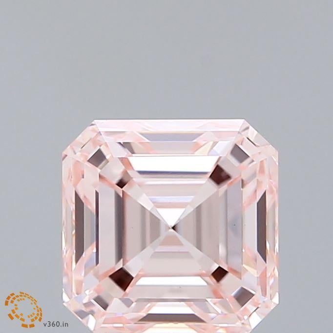 2.40 Ct. Fancy Pink Asscher Lab Grown Diamond