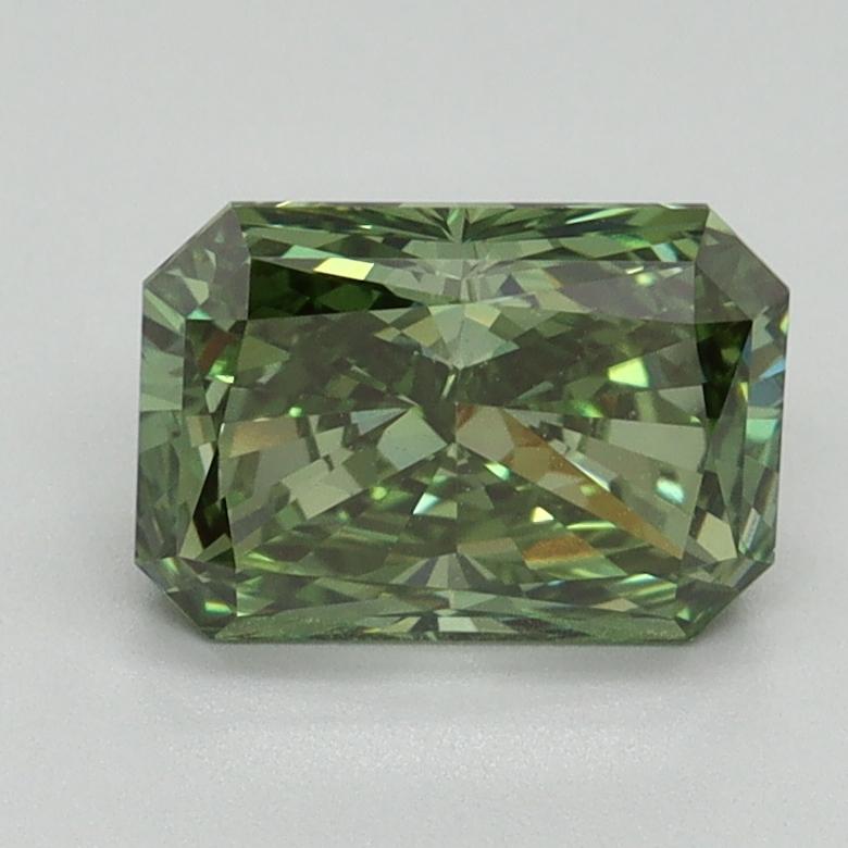 1.55 Ct. Fancy Vivid Green Radiant Lab Grown Diamond