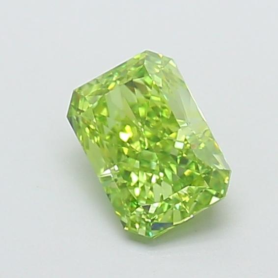 1.21 Ct. Fancy Vivid Green Radiant Lab Grown Diamond