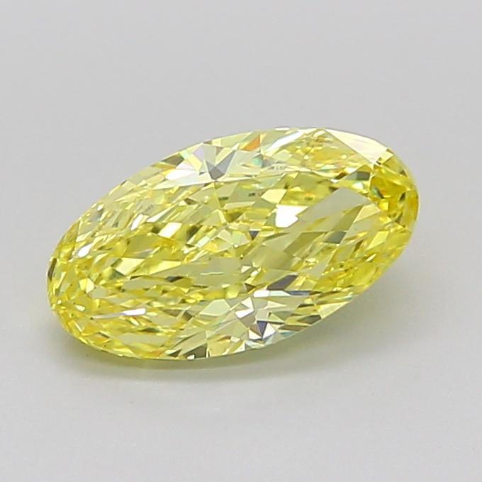 1.39 Ct. Fancy Intense Yellow Oval Lab Grown Diamond