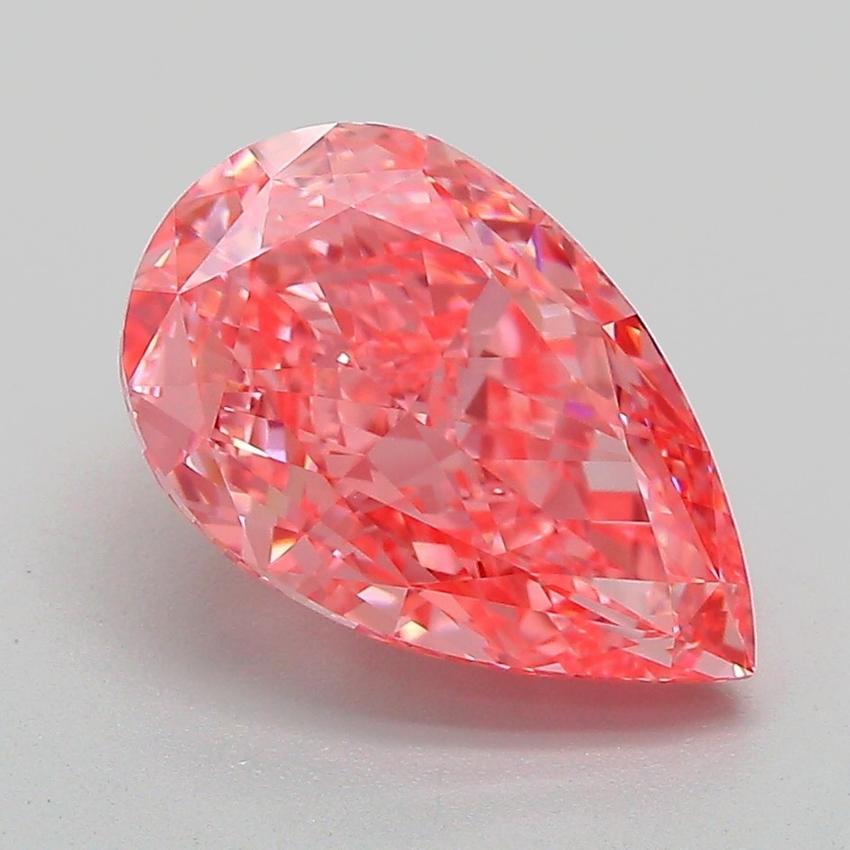 3.08 Ct. Fancy Vivid Pink Pear Lab Grown Diamond