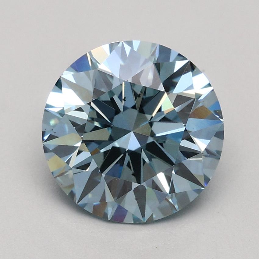 1.51 Ct. Fancy Light Blue Round Lab Grown Diamond