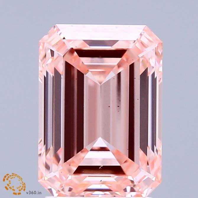 3.03 Ct. Fancy Intense Pink Emerald Lab Grown Diamond