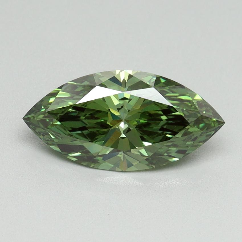 1.55 Ct. Fancy Vivid Green Marquise Lab Grown Diamond