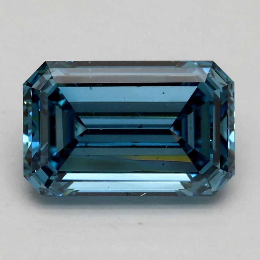 2.17 Ct. Fancy Vivid Blue Emerald Lab Grown Diamond