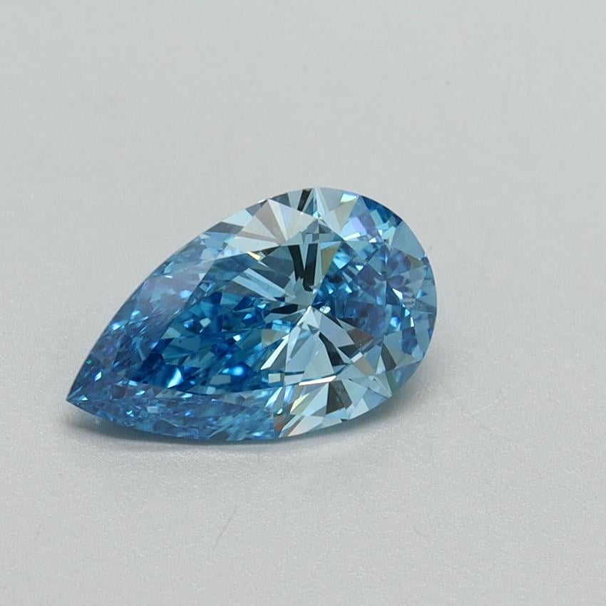 1.01 Ct. Fancy Vivid Blue Pear Lab Grown Diamond