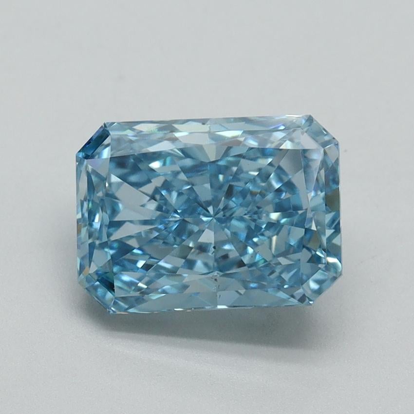 2.51 Ct. Fancy Vivid Blue Radiant Lab Grown Diamond