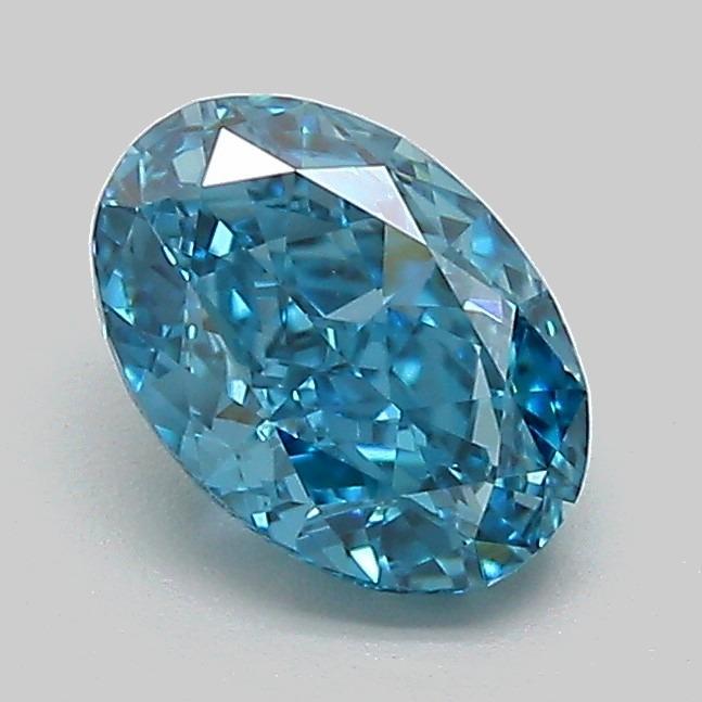 1.11 Ct. Fancy Vivid Blue Oval Lab Grown Diamond