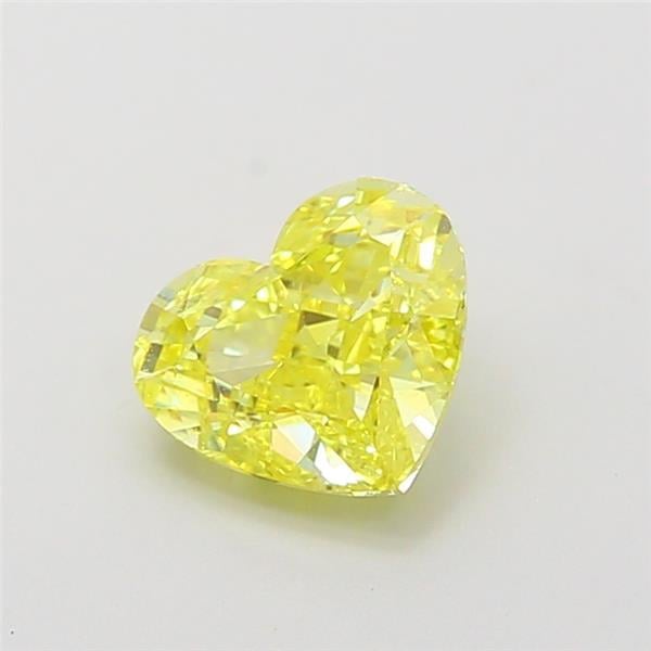 1.11 Ct. Fancy Vivid  Yellow Heart Lab Grown Diamond