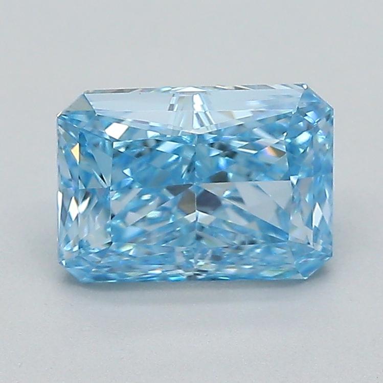 0.72 Ct. Fancy Vivid  Blue Radiant Lab Grown Diamond
