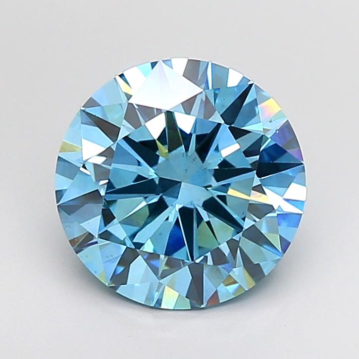 4.00 Ct. Fancy Vivid Blue Round Lab Grown Diamond